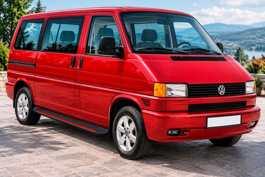 Volkswagen T4 Caravelle/Multivan 1990–2003 Stranske stopnice Maya Red (2 kosa, aluminij) Dolga medosna razdalja Image