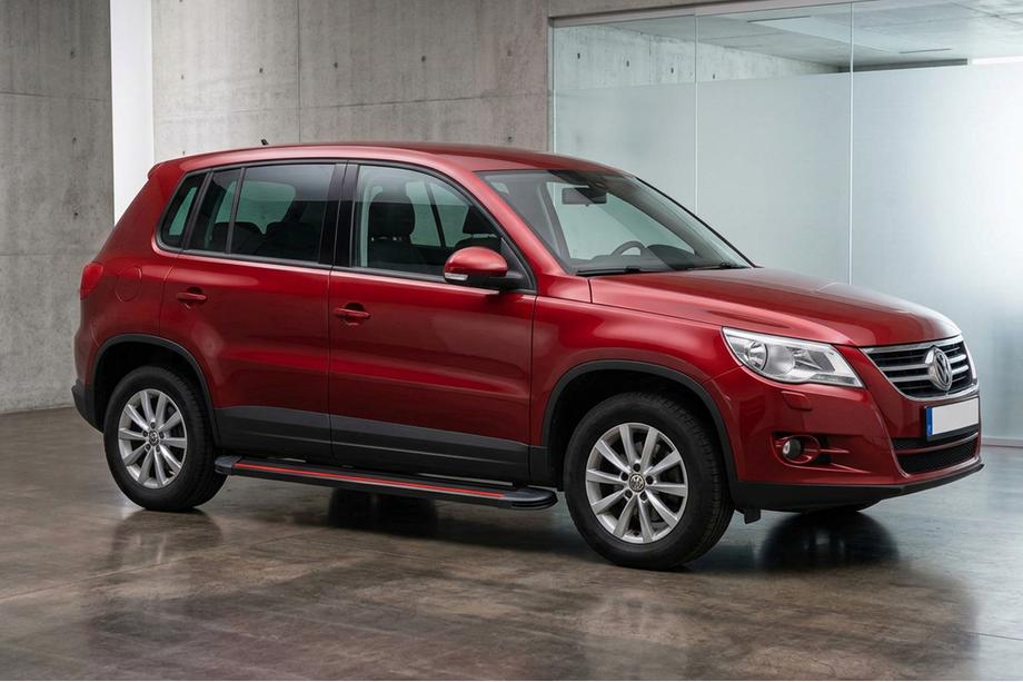 Volkswagen Tiguan 2007–2016 Stranske stopnice Maya Red (2 kosa, aluminij) Image