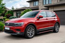 Volkswagen Tiguan 2016–2023 Stranske stopnice Maya Red (2 kosa, aluminij) fotografija 1