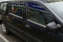 Lada Largus 2012– Zunanje okrasne letvice oken (4 kosi, nerjaveče jeklo) fotografija 1