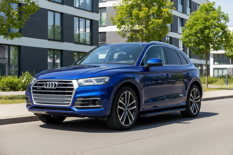 Audi Q5 2017–2025 Stranske stopnice Maya Blue (2 kos, aluminij) Fotografija 1