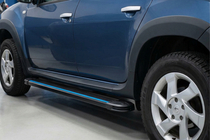 Dacia Duster 2008–2018 Stranske stopnice Maya Blue (2 kos, aluminij) fotografija 1