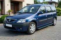 Dacia Logan MCV 2004–2014 Stranske stopnice Maya Blue (2 kos, aluminij) fotografija 3