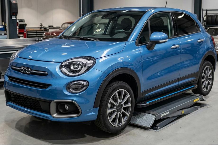 Fiat 500X 2014–2024 Stranske stopnice Maya Blue (2 kos, aluminij) Image
