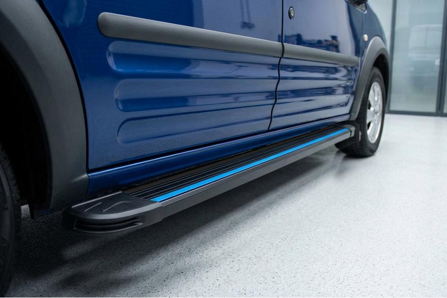 Ford Connect 2006–2009 Stranske stopnice Maya Blue (2 kos, aluminij) Image