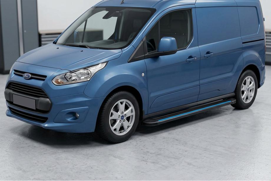Ford Connect 2014–2021 Stranske stopnice Maya Blue (2 kos, aluminij) Maxi medosna razdalja Image
