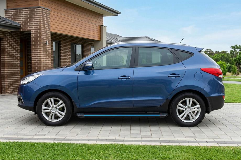 Hyundai IX-35 2010–2015 Stranske stopnice Maya Blue (2 kos, aluminij) Image