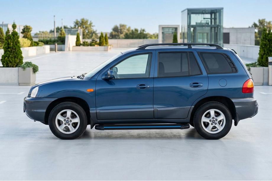Hyundai Santa Fe 1 2000–2006 Stranske stopnice Maya Blue (2 kos, aluminij) Fotografija 1