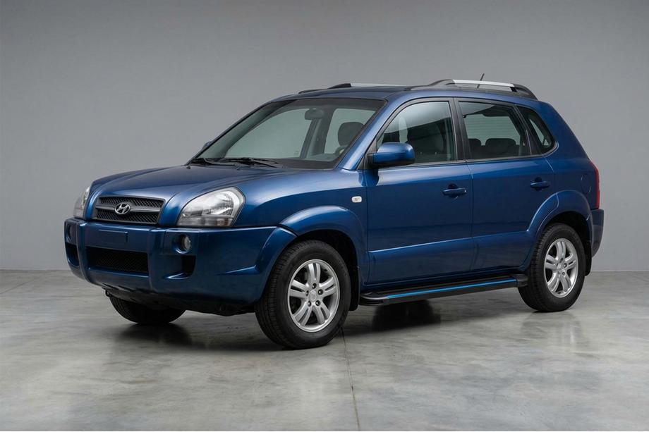 Hyundai Tucson JM 2004– Stranske stopnice Maya Blue (2 kos, aluminij) Image
