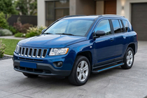 Jeep Compass 2006–2016 Stranske stopnice Maya Blue (2 kos, aluminij) fotografija 1