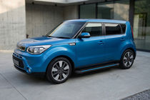 Kia Soul II 2013–2018 Stranske stopnice Maya Blue (2 kos, aluminij) fotografija 1