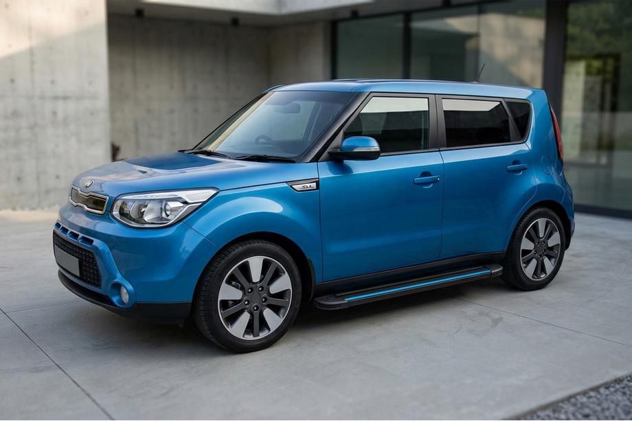 Kia Soul II 2013–2018 Stranske stopnice Maya Blue (2 kos, aluminij) Image