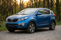 Kia Sportage 2010–2015 Stranske stopnice Maya Blue-Black (2 kos, aluminij) fotografija 1