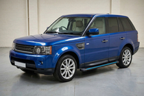 Range Rover Sport 2005–2013 Stranske stopnice Maya Blue (2 kos, aluminij) fotografija 1