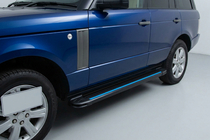 Range Rover III L322 2002–2012 Stranske stopnice Maya Blue (2 kos, aluminij) fotografija 1