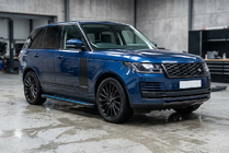 Range Rover IV L405 2013–2021 Stranske stopnice Maya Blue (2 kos, aluminij) fotografija 1