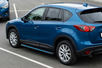 Mazda CX-5 2012–2017 Stranske stopnice Maya Blue (2 kos, aluminij) fotografija 2