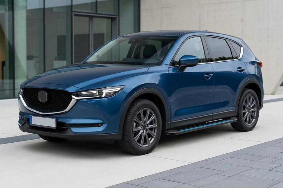 Mazda CX-5 2017–2025 Stranske stopnice Maya Blue (2 kos, aluminij) Image