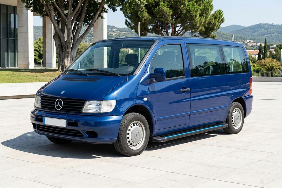 Mercedes Vito W638 1996–2003 Stranske stopnice Maya Blue (2 kos, aluminij) Image