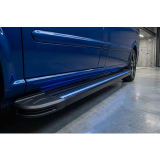 Stranske stopnice Maya Blue-Black (2 kos, aluminij) fotografija 1