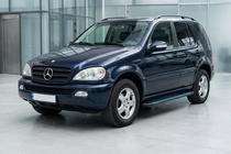 Mercedes ML W163 1997–2005 Stranske stopnice Maya Blue (2 kos, aluminij) fotografija 1