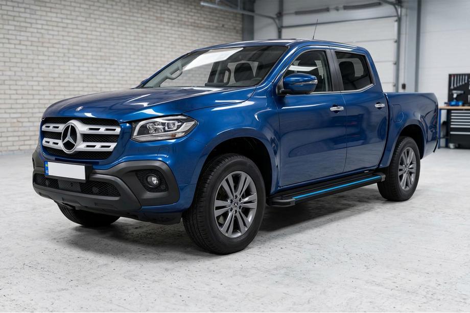 Mercedes X class 2017–2020 Stranske stopnice Maya Blue (2 kos, aluminij) Image