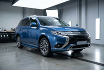 Mitsubishi Outlander 2012–2021 Stranske stopnice Maya Blue (2 kos, aluminij) fotografija 1