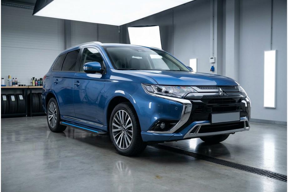 Mitsubishi Outlander 2012–2021 Stranske stopnice Maya Blue (2 kos, aluminij) Image