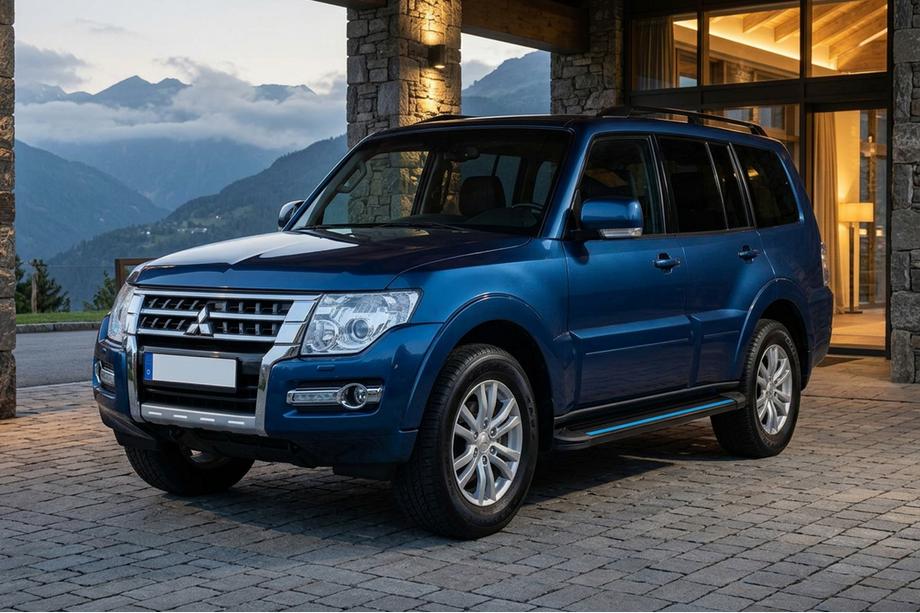 Mitsubishi Pajero Wagon IV 2006–2021 Stranske stopnice Maya Blue (2 kos, aluminij) Image