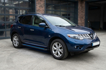 Nissan Murano 2008–2014 Stranske stopnice Maya Blue (2 kos, aluminij) fotografija 1
