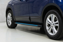 Nissan Qashqai 2014–2021 Bočne stopnice Maya Blue (2 kos, aluminij) fotografija 1