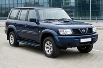 Nissan Patrol Y61 1997–2011 Stranske stopnice Maya Blue (2 kos, aluminij) fotografija 1