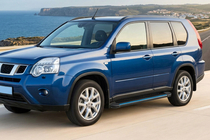 Nissan X-trail T31 2007–2014 Stranske stopnice Maya Blue (2 kos, aluminij) fotografija 1