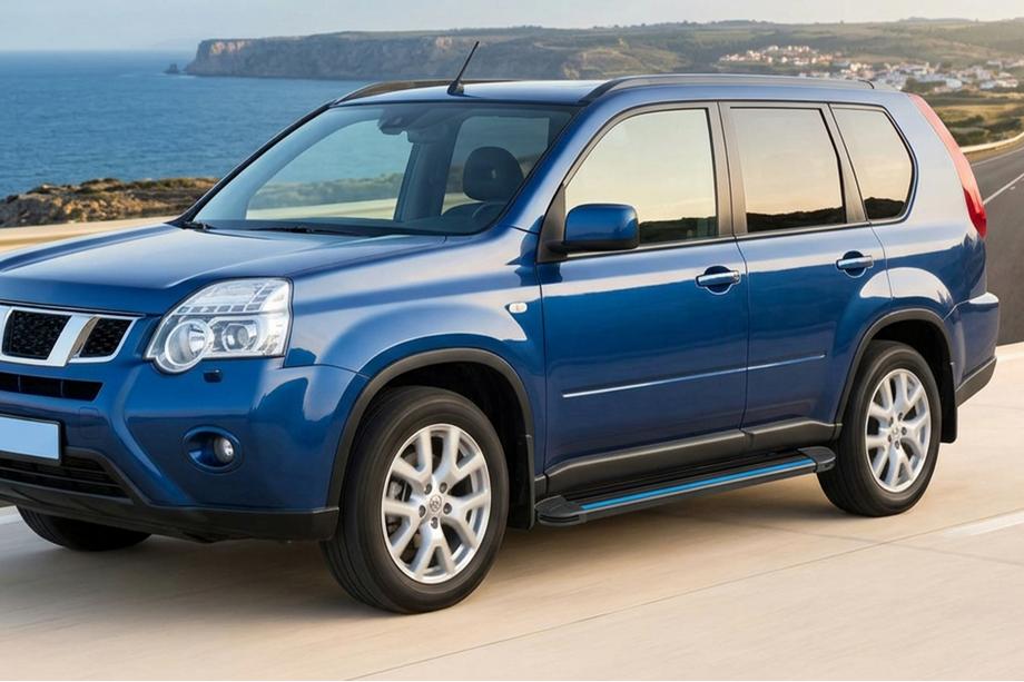 Nissan X-trail T31 2007–2014 Stranske stopnice Maya Blue (2 kos, aluminij) Image