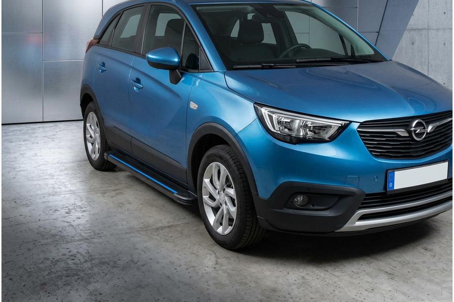 Opel Crossland X 2017–2024 Stranske stopnice Maya Blue (2 kos, aluminij) Image