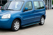 Peugeot Partner 1996–2008 Stranske stopnice Maya Blue (2 kos, aluminij) fotografija 1