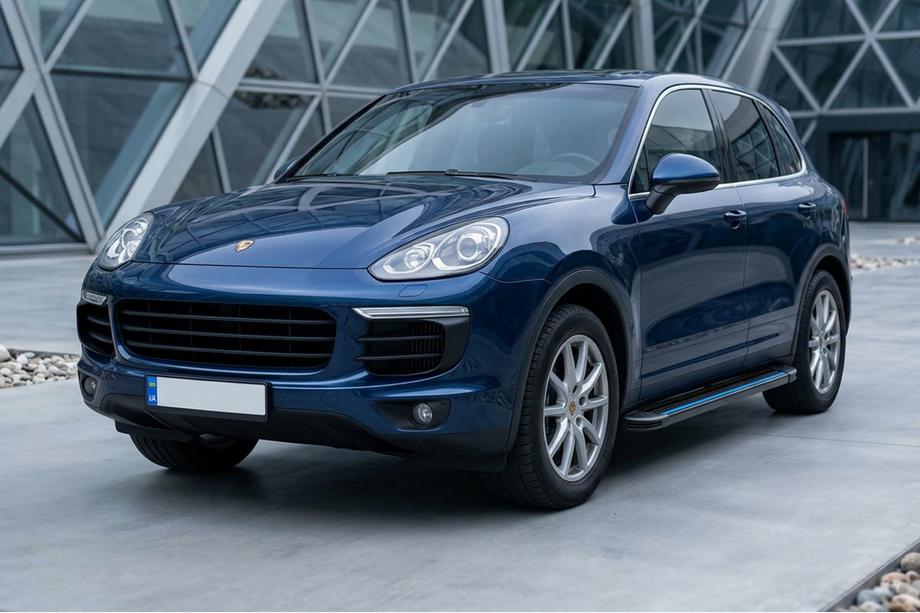 Porsche Cayenne 2010–2017 Stranske stopnice Maya Blue (2 kos, aluminij) Image