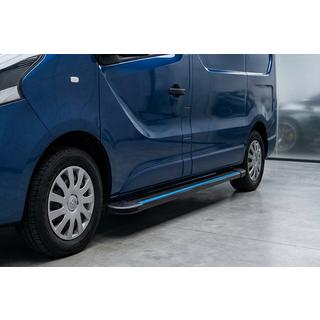 Stranske stopnice Maya Blue-Black (2 kos, aluminij) fotografija 1