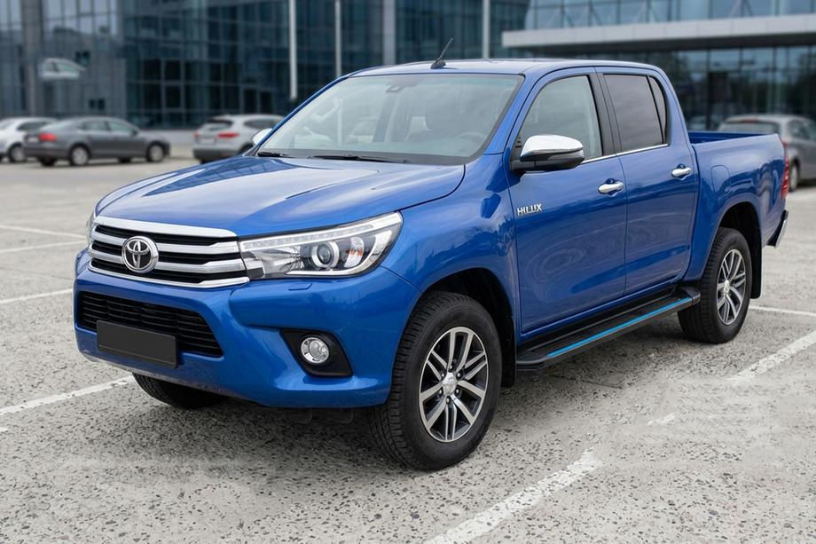 Toyota Hilux 2015– Stranske stopnice Maya Blue (2 kos, aluminij) Image
