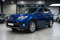 Toyota Rav 4 2013–2018 Stranske stopnice Maya Blue (2 kos, aluminij) fotografija 1