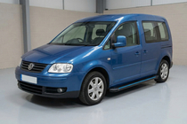 Volkswagen Caddy 2004–2010 Stranske stopnice Maya Blue (2 kos, aluminij) Standardna baza fotografija 1