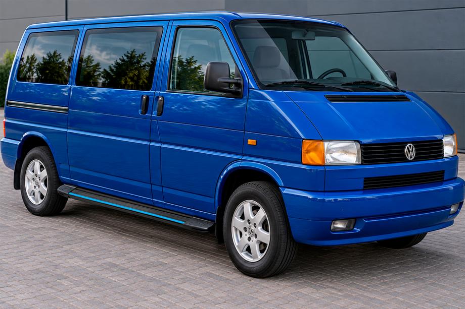 Volkswagen T4 Transporter 1990–2003 Stranske stopnice Maya Blue (2 kos, aluminij) Kratka medosna razdalja Image