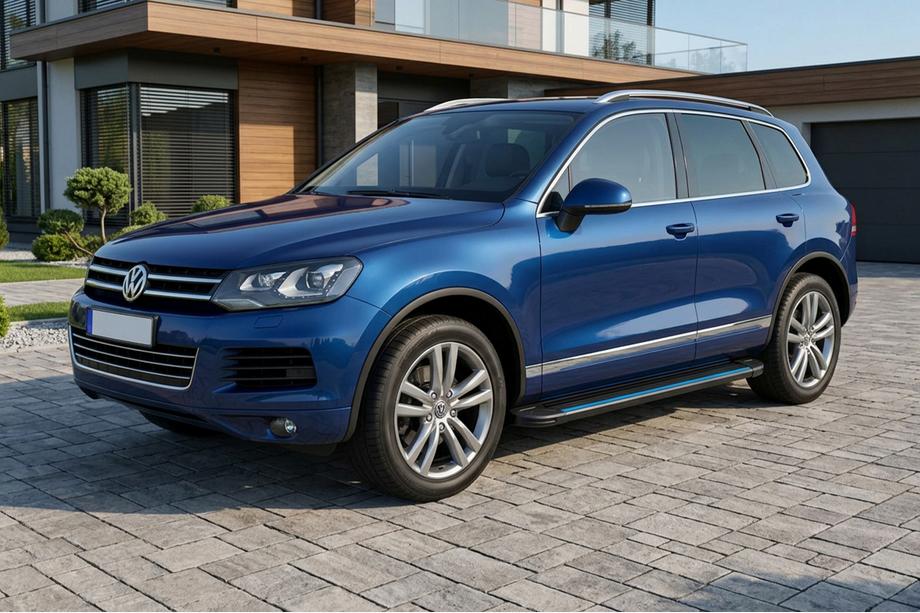 Volkswagen Touareg 2010–2018 Stranske stopnice Maya Blue (2 kos, aluminij) Image