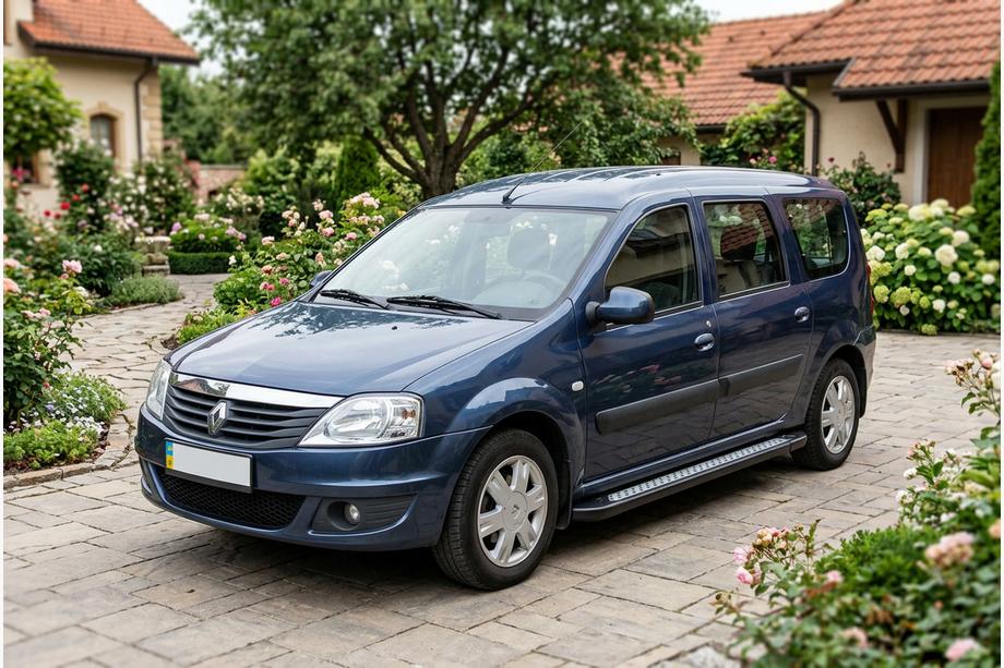 Dacia Logan MCV 2004–2014 Stranske stopnice New Vision Black (2 kosa, aluminij) Image