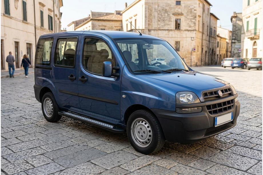 Fiat Doblo I 2005–2010 Stranske stopnice New Vision Black (2 kosa, aluminij) Standardna baza Image