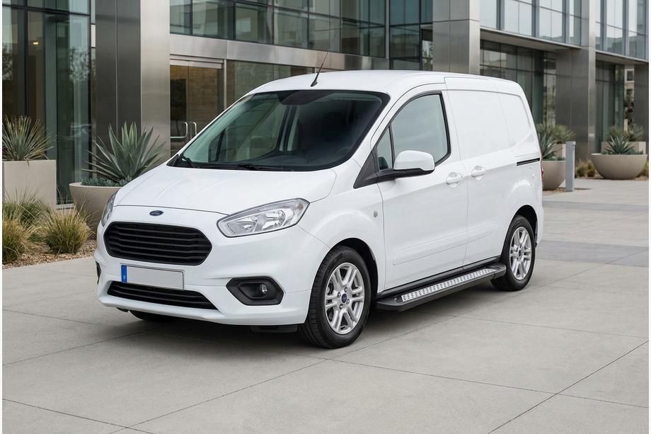 Ford Courier 2014–2023 Stranske stopnice New Vision Black (2 kosa, aluminij) Image