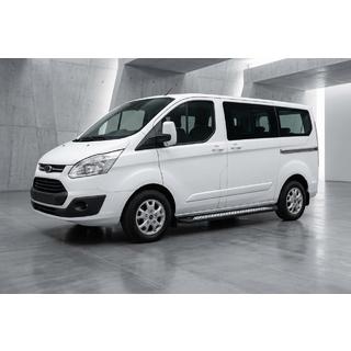 Stranske stopnice New Vision Black (2 kosa, aluminij) Ford Custom 2013–2022 fotografija 1