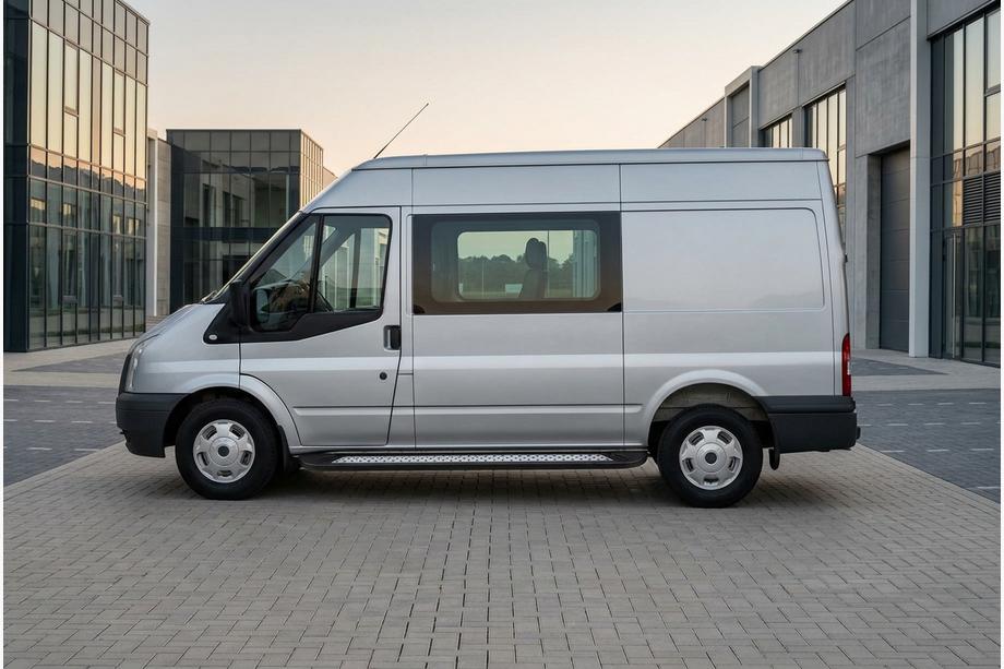 Ford Transit 2000–2014 Stranske stopnice New Vision Black (2 kosa, aluminij) L2 (srednja medosna razdalja) Image