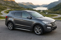 Hyundai Santa Fe 3 2012–2018 Stranske stopnice New Vision Black (2 kosa, aluminij) fotografija 1