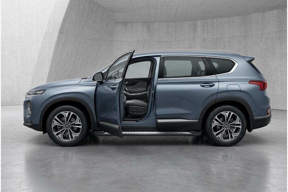 Hyundai Santa Fe 4 2018–2023 Stranske stopnice New Vision Black (2 kosa, aluminij) Image